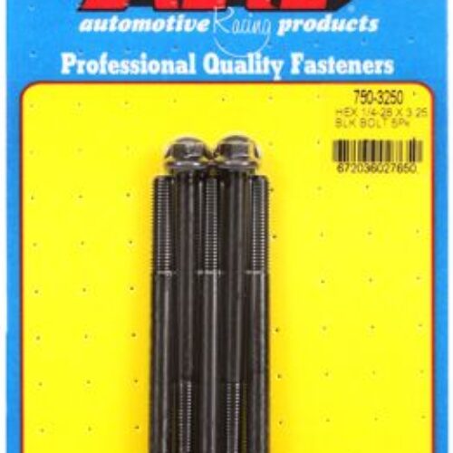 “1/4″”-28 X 3.250 Hex Black Oxide Bolts” (5pcs)