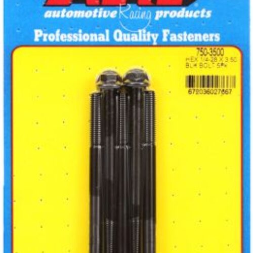 “1/4″”-28 X 3.500 Hex Black Oxide Bolts” (5pcs)