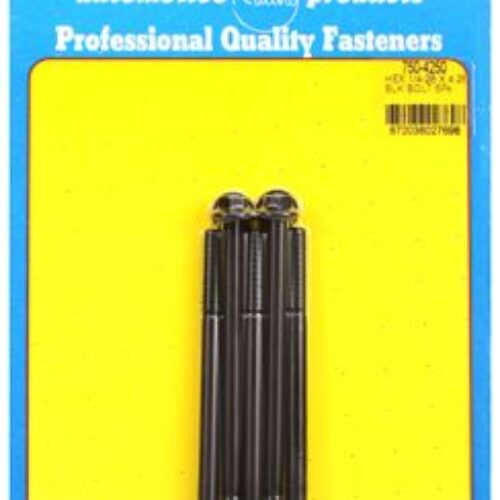 “1/4″”-28 X 4.250 Hex Black Oxide Bolts” (5pcs)