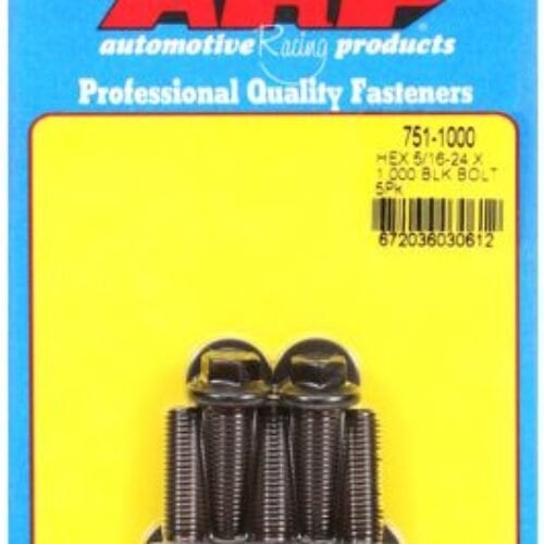 ARP 5/16-24 X 1.000 Hex Black Oxide Bolts (5/Pkg)