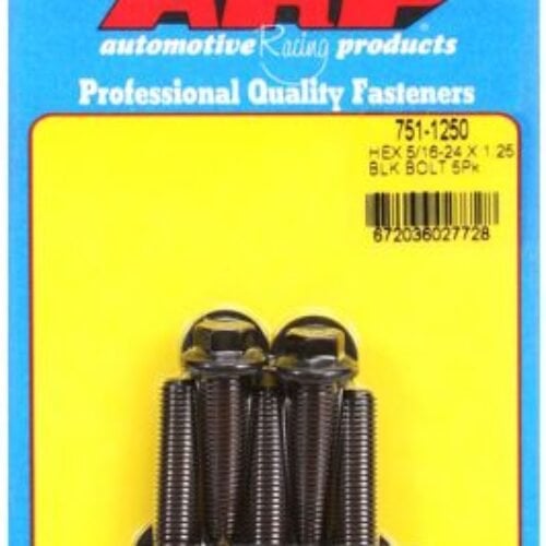 ARP 5/16-24 X 1.250 Hex Black Oxide Bolts (5/Pkg)