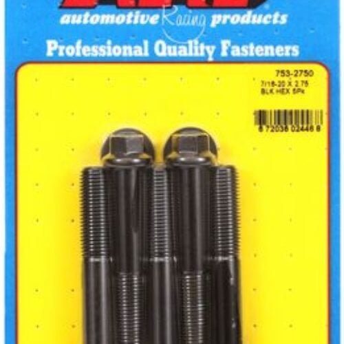 “7/16″”-20 X 2.750 Hex Black Oxide Bolts” (5pcs)