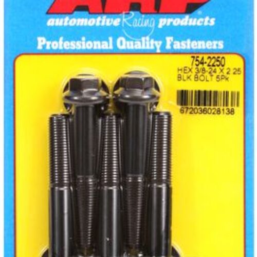 “3/8″”-24 X 2.250 Hex 7/16 Wrenching Black Oxide Bolts” 5pcs