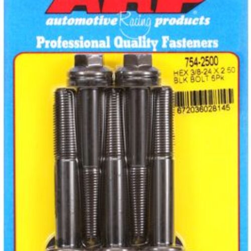 “3/8″”-24 X 2.500 Hex 7/16 Wrenching Black Oxide Bolts” 5pcs