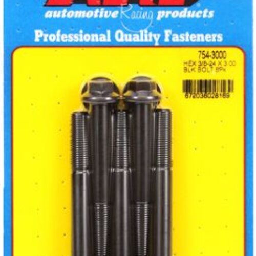 “3/8″”-24 X 3.000 Hex 7/16 Wrenching Black Oxide Bolts” 5pcs