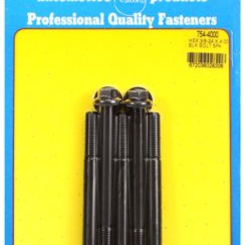 “3/8″”-24 X 4.000 Hex 7/16 Wrenching Black Oxide Bolts” 5pcs