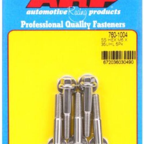 ARP M6 X 1.00 X 35 Hex SS Bolts (5/Pkg)
