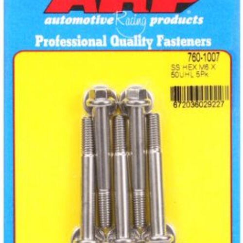 ARP M6 X 1.00 X 50 SS Hex Bolts (5/Pkg)