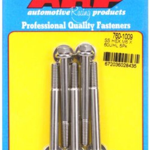 M6 X 1.00 X 60 Hex SS Bolts (5pcs)