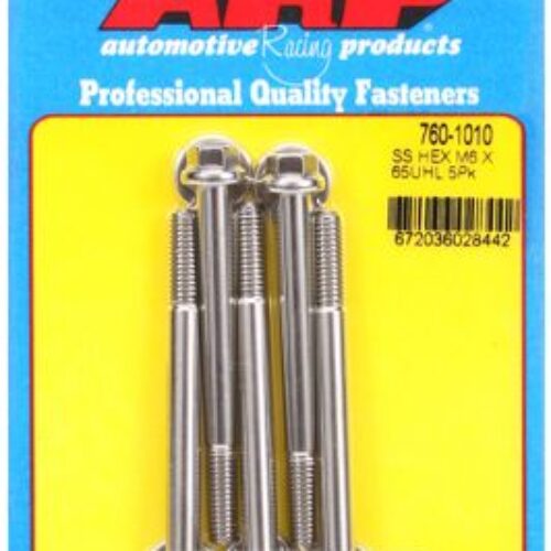 M6 X 1.00 X 65 Hex SS Bolts (5pcs)