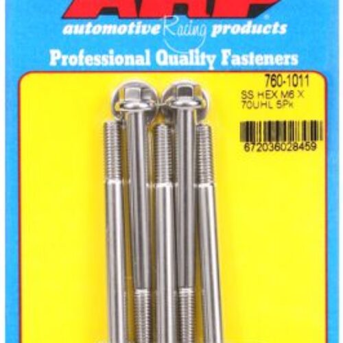 ARP M6 X 1.00 X 70 SS Hex Bolts (5/Pkg)