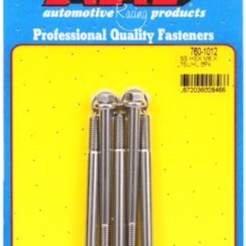 M6 X 1.00 X 75 Hex SS Bolts (5pcs)
