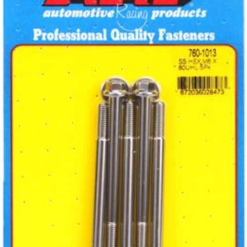 M6 X 1.00 X 80 Hex SS Bolts (5pcs)