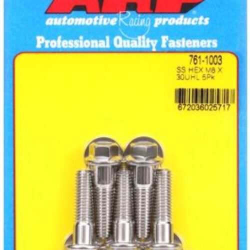 ARP M8 X 1.25 X 30 Hex SS Bolts (5/Pkg)