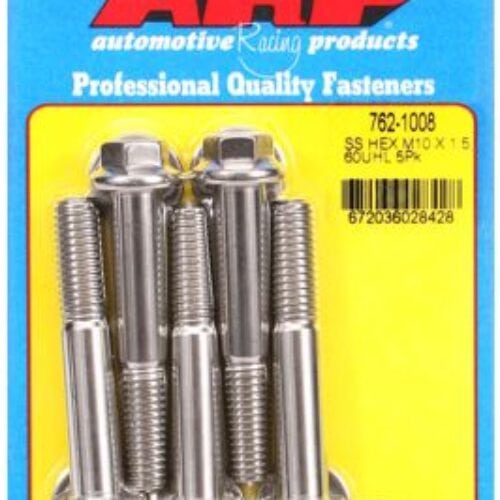 ARP M10 X 1.50 X 60 SS Hex Bolts (5/Pkg)