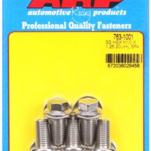 ARP M10 X 1.25 X 20 SS Hex Bolts (5 Per Package)