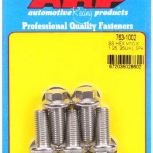 ARP M10 X 1.25 X 25 Hex SS Bolts (5/Pkg)