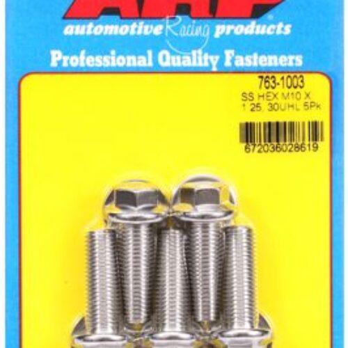 ARP M10 X 1.25 X 30 SS Hex Bolts (5/Pkg)