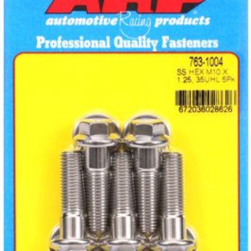 ARP M10 X 1.25 X 35 Hex SS Bolts (5/Pkg)