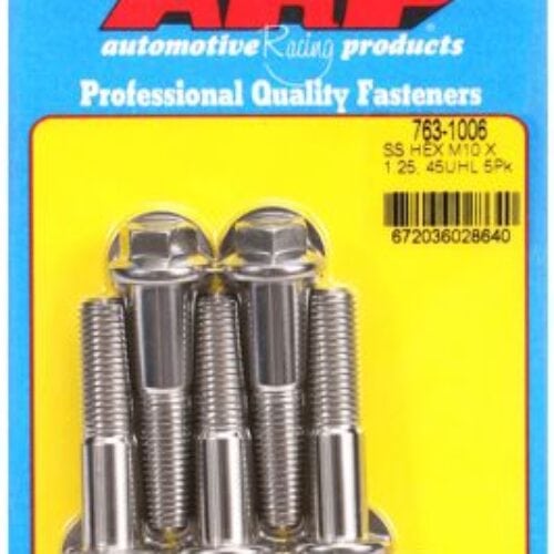 ARP M10 X 1.25 X 45 SS Hex Bolts (5/Pkg)