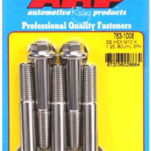 ARP M10 X 1.25 X 60 SS Hex Bolts (5/Pkg)