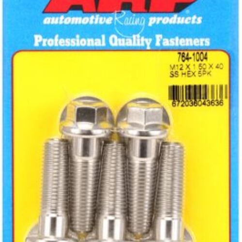 ARP M12 X 1.50 X 40 SS Hex Bolts (5/Pkg)