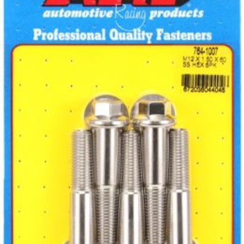 ARP M12 X 1.50 X 60 SS Hex Bolts (5/Pkg)
