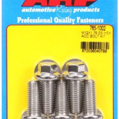 ARP M12 X 1.75 X 30 Hex Black SS Bolts (5/Pkg)