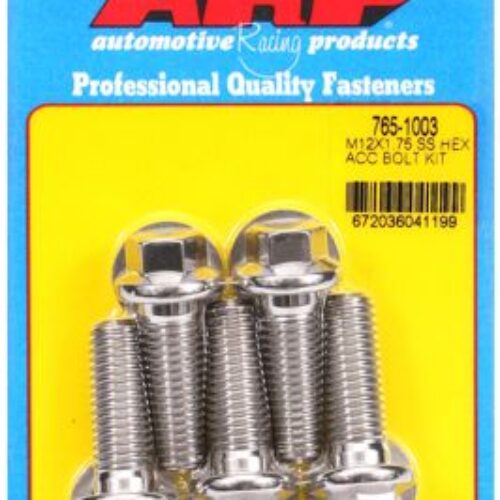 ARP M12 X 1.75 X 35 Hex Black SS Bolts (5/Pkg)