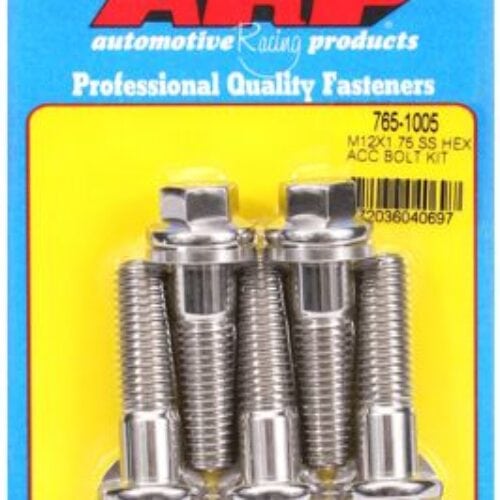 ARP M12 X 1.75 X 45 Hex Black SS Bolts (5/Pkg)
