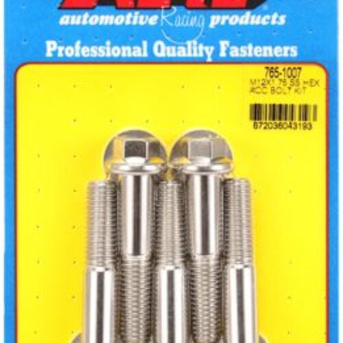 ARP M12 X 1.75 X 60 Hex Black SS Bolts (5/Pkg)