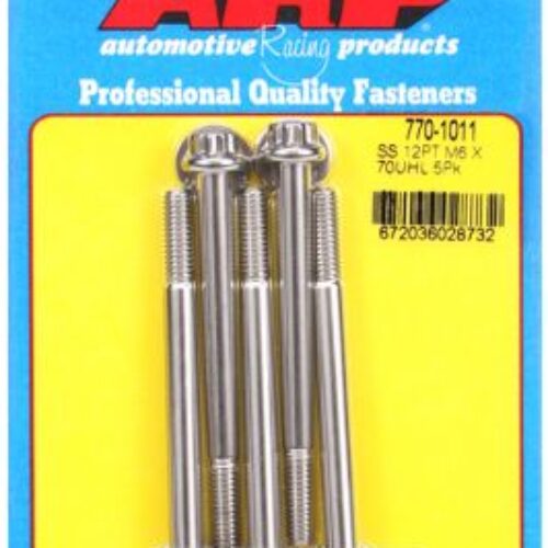 ARP M6 X 1.00 X 20 SS 12pt Bolts (5/Pkg)