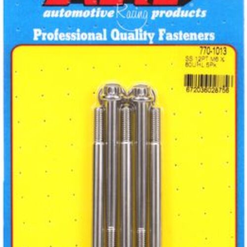 M6 X 1.00 X 80 12pt SS Bolts (5pcs)