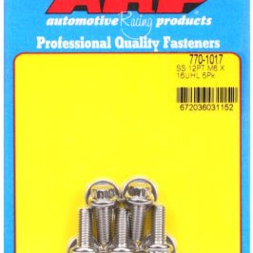 ARP M6 X 1.00 X 16 SS 12pt Bolts (5/Pkg)