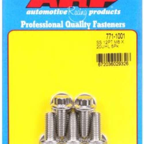 ARP M8 X 1.25 X 20 12pt SS Bolts (5/Pkg)