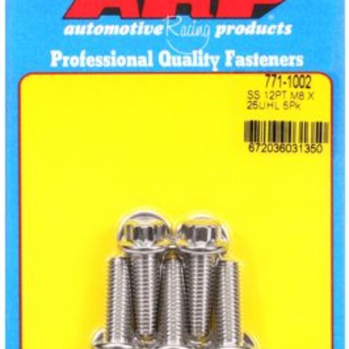 ARP M8 X 1.25 X 25 12pt SS Bolts (5/Pkg)