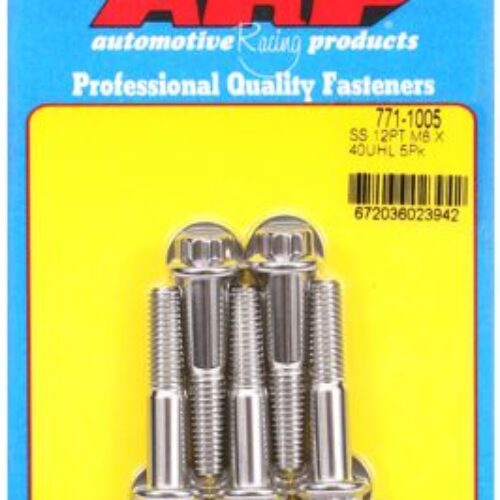 ARP M8 X 1.25 X 40 12pt Stainless Steel Bolts (set Of 5)