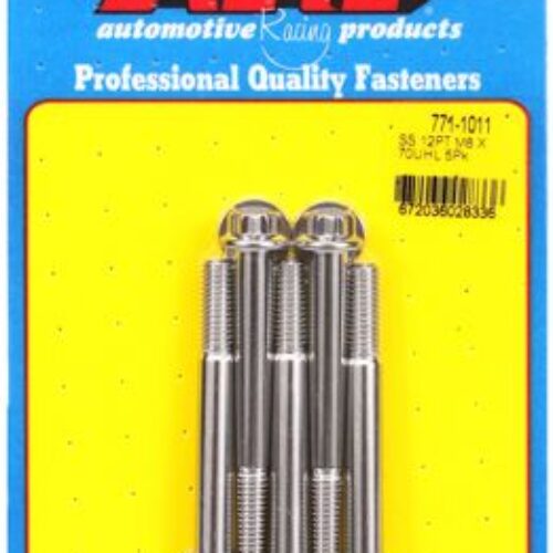 ARP M8 X 1.25 X 70mm 12pt Stainless Steel Bolts (set Of 5)