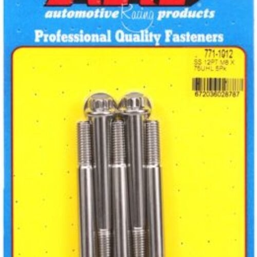 ARP M8 X 1.25 X 75mm 12pt Stainless Steel Bolts (set Of 5)