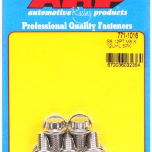 ARP M8 X 1.25 X 12 12pt Stainless Steel Bolts (set Of 5)
