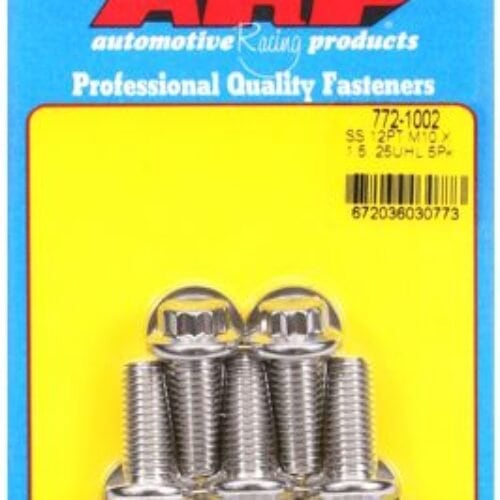 ARP M10 X 1.50 X 25 Black Oxide 12pt Bolts (5/Pkg)