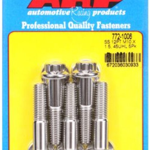 ARP M10 X 1.50 X 45 12pt Stainless Steel Bolts (set Of 5)