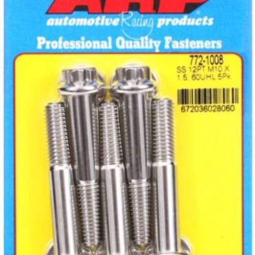 ARP M10 X 1.50 X 60 12pt SS Bolts (5/Pkg)