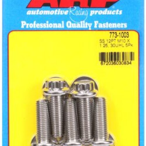 ARP M10 X 1.25 X 30 12pt SS Bolts (5/Pkg)