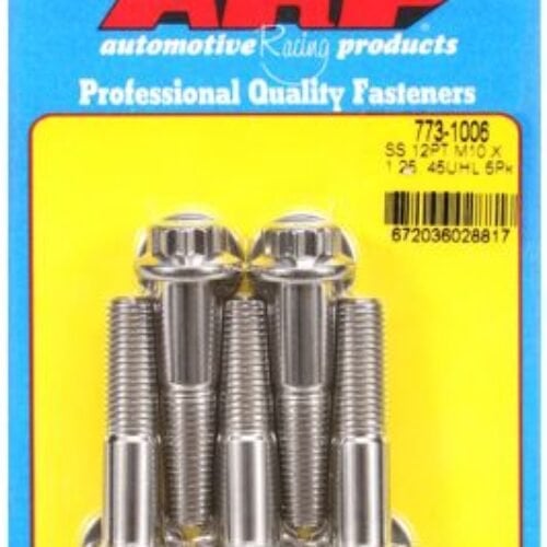 ARP M10 X 1.25 X 45 12pt Stainless Steel Bolts (set Of 5)