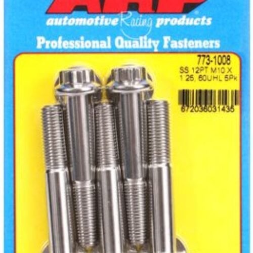 ARP M10 X 1.25 X 60mm 12pt SS Bolts (5/Pkg)