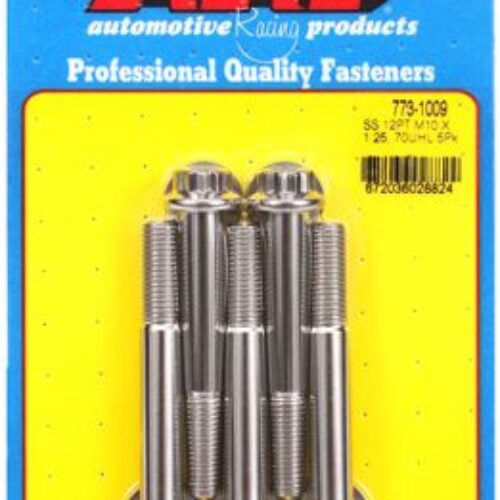 ARP M10 X 1.25 X 70 12pt Stainless Steel Bolts (set Of 5)