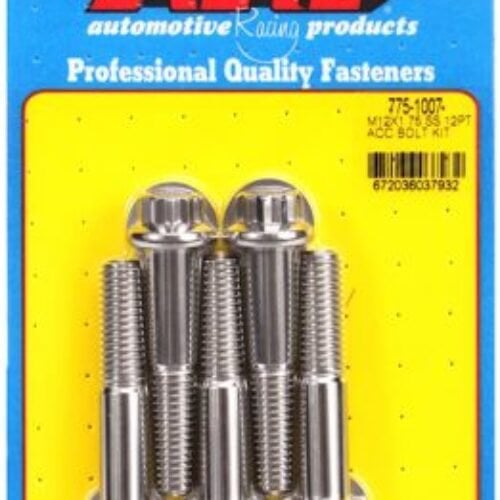ARP M12 X 1.75 X 60 12pt SS Bolt Kit (5/Pkg)
