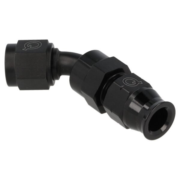 Aluminum Tube Adapter Female 45 Deg AN6 - 9.5 Mm