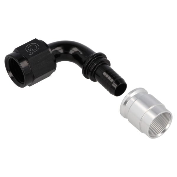 Shrink Hose Adapter PTFE 90 Deg AN8